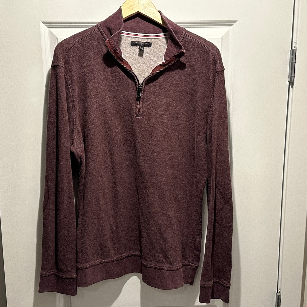 Banana Republic Pullover Sweater Shirt 1/4 Zipper XL